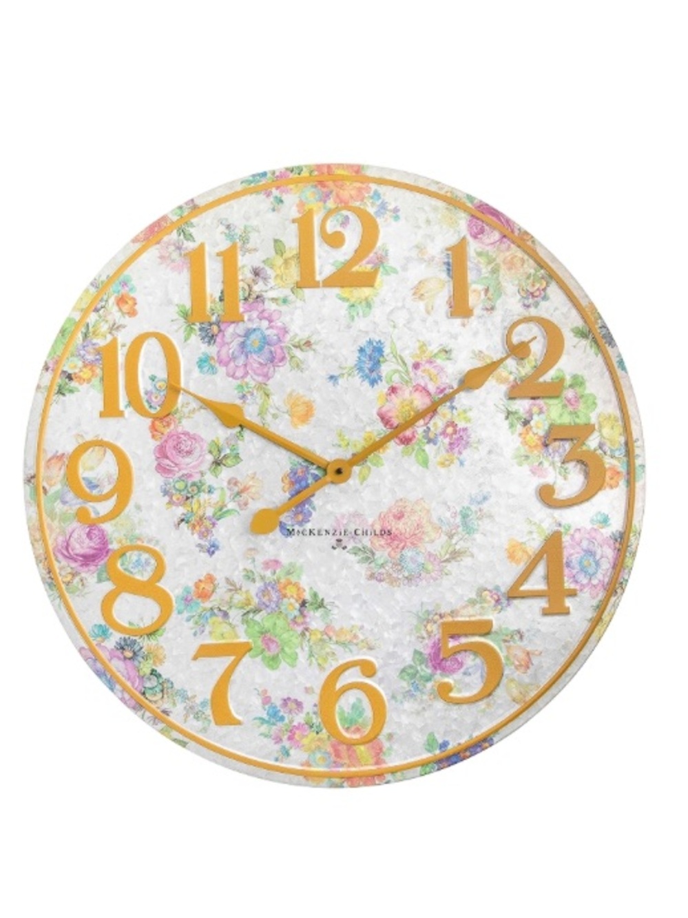 MacKenzie-Childs Floral Market Outdoor Decorative Wall Clock – Multicolor New